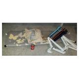 Ironing  board & coat hangers