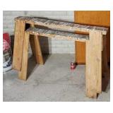 Wood saw horses