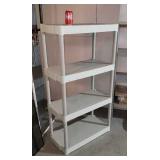 Plastic shelving unit