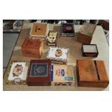 Cigar boxes some are wood.