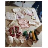 Silk handkerchief, crocheted hat,  etc.