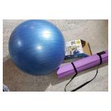 Body ball & yoga/exercise mat