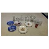 Lead glass  plates  candy dishes.