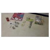 Childs tea set triplets magnets dolls