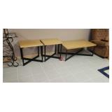 Modern coffee table within tables black metal