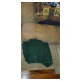 Goose down comforter and micro super soft blanket