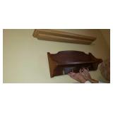 Small wall shelf & wall nut coat rack shelf.
