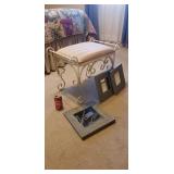 Wrought iron dressing stool and small decorative