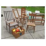 Chairs, lounge, wooden , shelf, candles