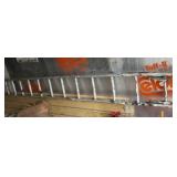 Aluminum Ladder bent on end