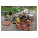 Outdoor plastic planters bird bath plastic,