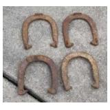 Metal horse playing shoes