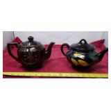 Tea pots Canadian Art Pottery, and Japan crack on