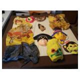Vintage Halloween mask and costumes