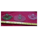 Depression green glass , juicers Decorative dish