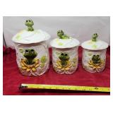 Sears Frog Canister Set circa. 1977