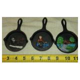 Cast Iron Skillet With Covered Bridge, Amish