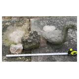 Concrete Duck and rocks