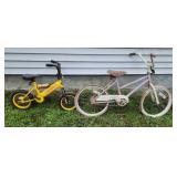 Two kids bikes.
