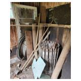 Contents of room and burn roll of snow fence