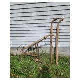 Old garden push plow.