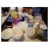 Kitchen storage containers includes Tupperware
