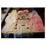 Aprons,adults  and 1 child, 1972 cloth calendar