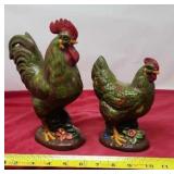 1982 Ceramic Rooster & Hen