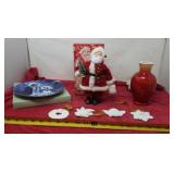 Avon Santa, plate, Ornaments