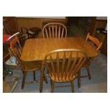 Table w 4 unmatched chairs