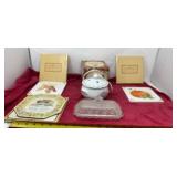 Avon ceramic tiles, recipe plate , butter dish ,