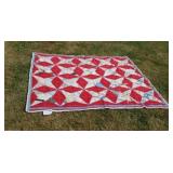 Quilt handmade 64 x74 inches worn