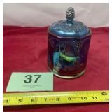 Carnival Glass Grape Style Canister