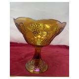 Carnival Glass Grape Design Bowl