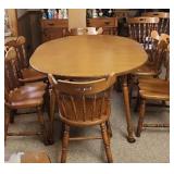 Tell City Maple Dinning Room Table and  8 Chairs
