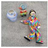 Ceramic candle holder figurine , rubber face