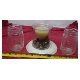 Longaberger pint jars , plate