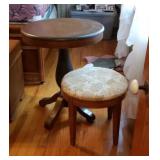 Pedestal Table and Vanity Seat