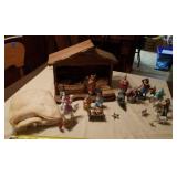 Nativity Scene old made mostly of plastic