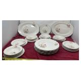 Vintage floral plates platters, berry dishes made