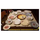 Decorative Plates including Lefton Fruit plate