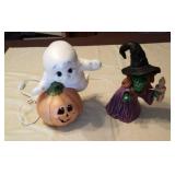Ceramic Halloween Decor ghost pumpkin light up,