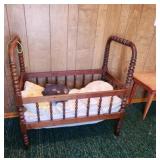 Antique Jenny Lind  Wooden Baby Bed