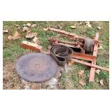 Buzz saw blade attachment for the front of a