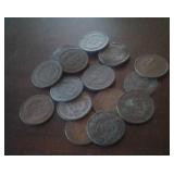 15 INDIAN HEAD PENNIES