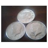 1964-D JEFFERSON HALF DOLLARS