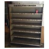 Old store Health Aids shelving unit.