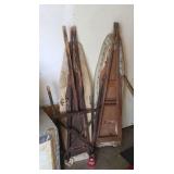 Two old wood Ironing boards