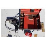 Black and Decker electric drill with drill bits