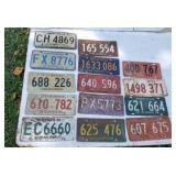 Old license plates